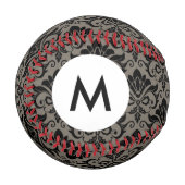 Monogramm Damaskus Muster 2 Baseball (Vorderseite Links)