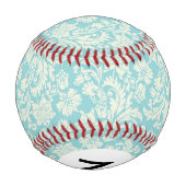 Monogramm-Damaskus-Muster 3 Baseball (Rückseite)