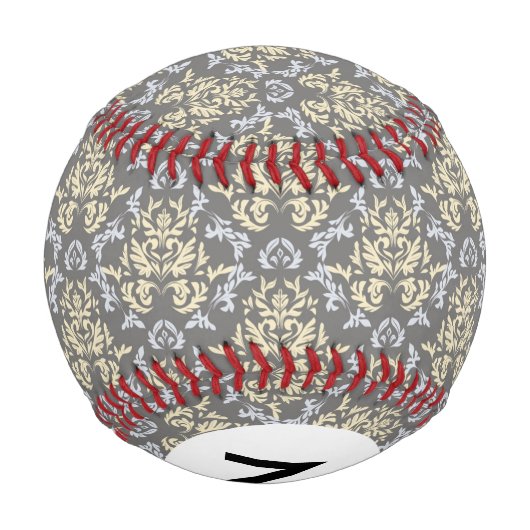 Monogramm-Damasmuster Baseball (Rückseite)