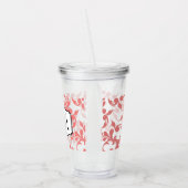 Monogramm Damast Acryltrinkbecher (Links)