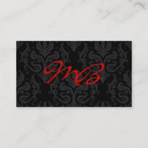 Monogramm-Damast-Visitenkarte Visitenkarte