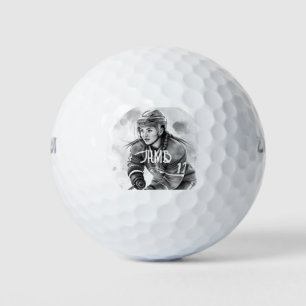 Monogramm Damen Hockey-Spieler Sport Golfball