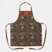 Monogramm Dark Boho Terrakotta Salbei Botanisch Schürze (Vorderseite)