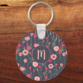 Monogramm Darmflor Schlüsselanhänger (Vorderseite)