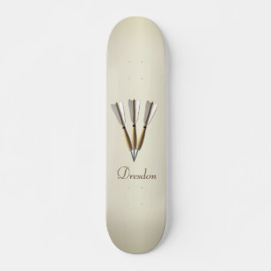 Monogramm-Darts-Design Skateboard