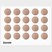 Monogramm Date Chocolate Brown Wax Siegel Sticker (Blatt)