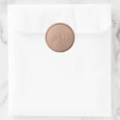 Monogramm Date Chocolate Brown Wax Siegel Sticker (Tasche)