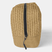 Monogramm-Datum auf natürlichem Jute-Burlap-Textil Waschbeutel (Rechts)