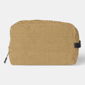 Monogramm-Datum auf natürlichem Jute-Burlap-Textil Waschbeutel (Rückseite)