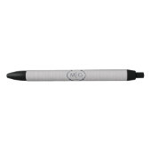 Monogramm Datum Premium gebürstete Silbermetallstr Kugelschreiber (Vorderseite)