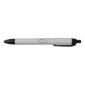 Monogramm Datum Premium gebürstete Silbermetallstr Kugelschreiber (Unterseite)