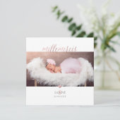 Monogramm de bricolage en D'or Rose Remerciation Einladung (Stehend Vorderseite)