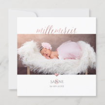 Monogramm de bricolage en D'or Rose Remerciation