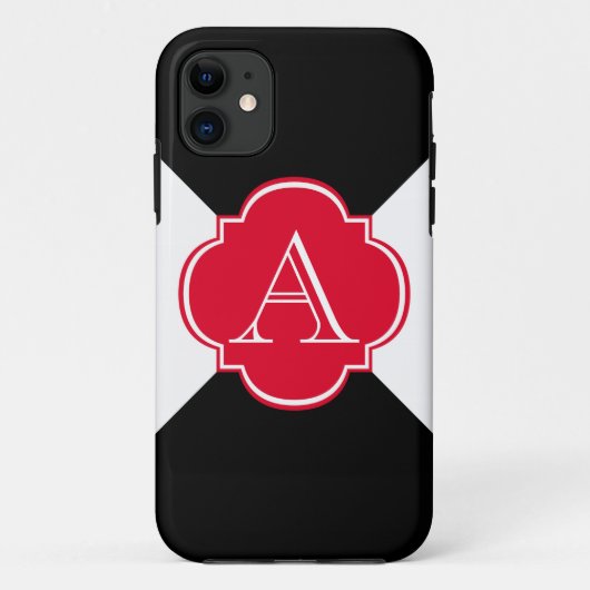 Monogramm-Dekoration Case-Mate iPhone Hülle (Rückseite)
