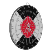 Monogramm-Dekoration Dartscheibe (Vorderseite Links)