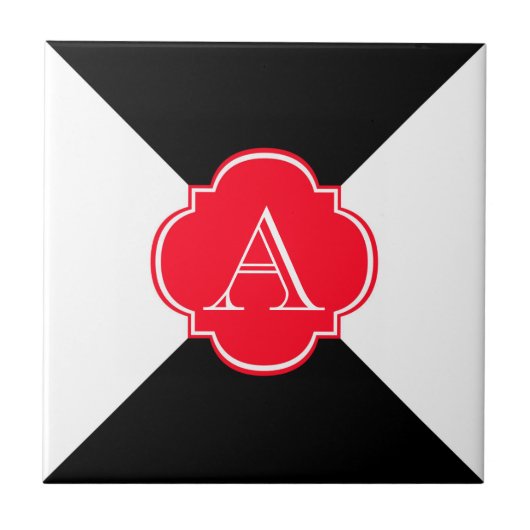 Monogramm-Dekoration Fliese (Vorderseite)