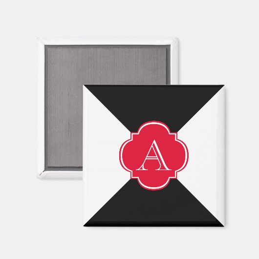 Monogramm-Dekoration Magnet (Vorderseite/Rückseite)