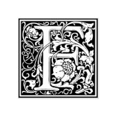 Monogramm-Dekorationsbrief F Gummistempel (Prägung)