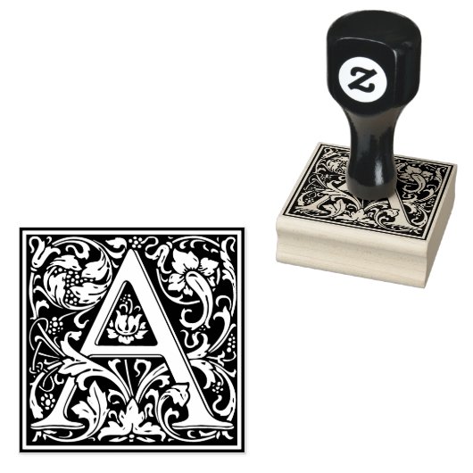 Monogramm-Dekorbrief A Gummistempel (Stempel)