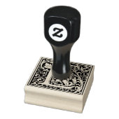 Monogramm-Dekorbrief E Gummistempel (Stempel)