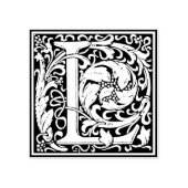 Monogramm-Dekorbrief L Gummistempel (Prägung)