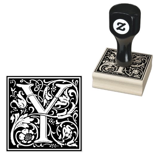 Monogramm-Dekorbrief Y Gummistempel (Stempel)