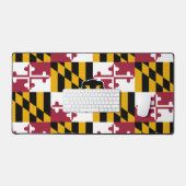 Monogramm der abstrakten Maryland-Staatsflagge Schreibtischunterlage (Tastatur & Maus)