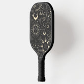 Monogramm der abstrakten Mondphasen Pickleball Schläger (Links)
