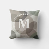 Monogramm der Abstrakten Multicolor-Kreise Kissen (Vorderseite)