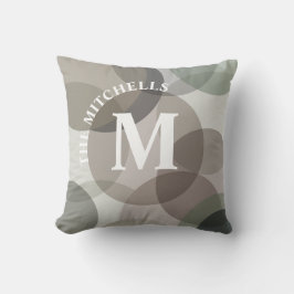 Monogramm der Abstrakten Multicolor-Kreise Kissen