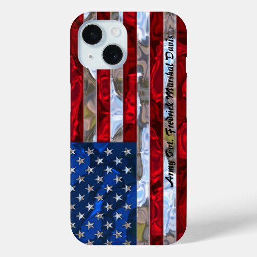 Monogramm der amerikanischen Flagge Case-Mate iPhone Hülle (Rückseite)
