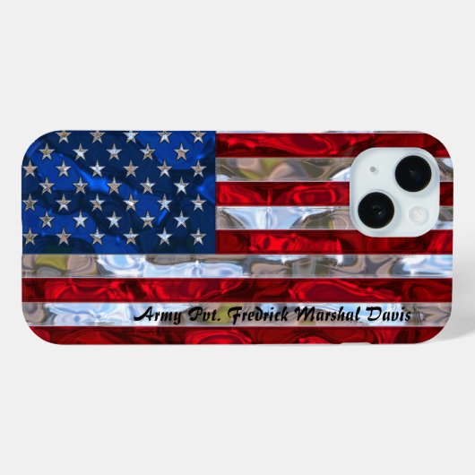 Monogramm der amerikanischen Flagge Case-Mate iPhone Hülle (Rückseite (Horizontal))