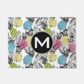 Monogramm der Ananas-Schmutz-Palmen-| Fußmatte (Vorderseite)