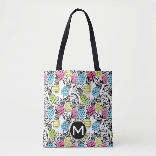 Monogramm der Ananas-Schmutz-Palmen-| Tasche (Vorderseite)