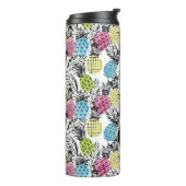 Monogramm der Ananas-Schmutz-Palmen-| Thermosbecher (Nach links gedreht)