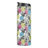 Monogramm der Ananas-Schmutz-Palmen-| Thermosbecher (Nach rechts gedreht)