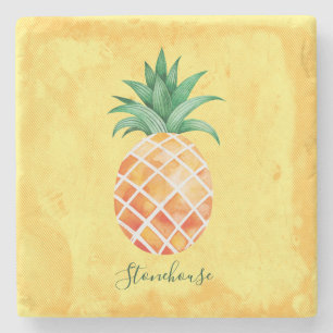 Monogramm der Ananas Steinuntersetzer