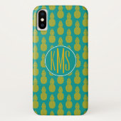 Monogramm der Ananas-tropischen Frucht-| Case-Mate iPhone Hülle (Rückseite)