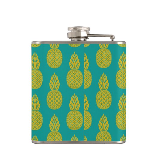 Monogramm der Ananas-tropischen Frucht-| Flachmann (Rückseite)