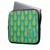 Monogramm der Ananas-tropischen Frucht-| Laptopschutzhülle (Vorderseite Links)
