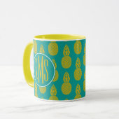 Monogramm der Ananas-tropischen Frucht-| Tasse (Vorderseite Links)