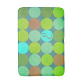 Monogramm der Aquamarinen Zitronen- und Rostkreise Badematte (Vorderseite Vertikal)