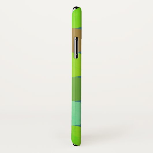 Monogramm der Aquamarinen Zitronen- und Rostkreise Case-Mate iPhone Hülle (Hinten/Rechts)