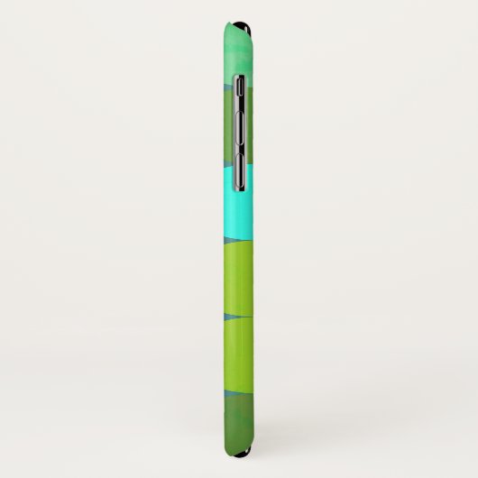 Monogramm der Aquamarinen Zitronen- und Rostkreise Case-Mate iPhone Hülle (Hinten/Links)