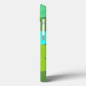 Monogramm der Aquamarinen Zitronen- und Rostkreise Case-Mate iPhone Hülle (Rückseite / Links)