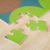 Monogramm der Aquamarinen Zitronen- und Rostkreise Puzzle (Seite)