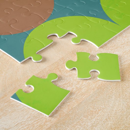 Monogramm der Aquamarinen Zitronen- und Rostkreise Puzzle (Seite)