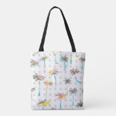 Monogramm der Aquarell-Palme-| Tasche (Rückseite)