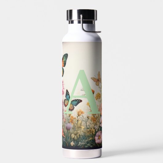 Monogramm der Aquarellfarben Trinkflasche (Links)