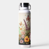 Monogramm der Aquarellfarben Trinkflasche (Rückseite)